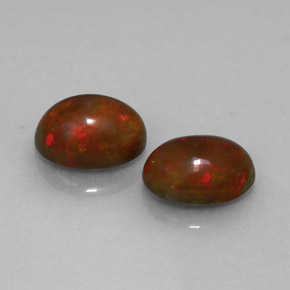 1.20 ct Multicolor Chocolate Opal Stone, Natural Chocolate Opal in Oval Cabochon Shape for Sale