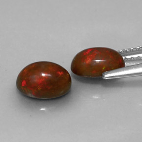 Chocolate Opal Gemstone in 7 x 5 mm (calibrated) Size for Sale, Chocolate Opal Stone in Multicolor Color