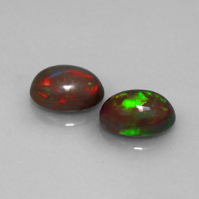 0.98 ct Multicolor Chocolate Opal Stone, Natural Chocolate Opal in Oval Cabochon Shape for Sale