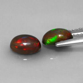 Chocolate Opal Gemstone in 7 x 5 mm (calibrated) Size for Sale, Chocolate Opal Stone in Multicolor Color