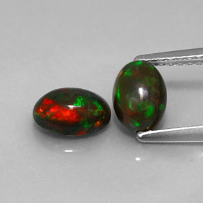 0.92 ct Multicolor Chocolate Opal Gemstone, Chocolate Opal Gem in Oval Cabochon Shape for Sale.