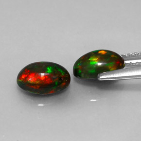 Chocolate Opal Gemstone in 7 x 5 mm (calibrated) Size for Sale, Chocolate Opal Stone in Multicolor Color