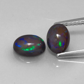 1.22 ct Multicolor Chocolate Opal Gemstone, Chocolate Opal Gem in Oval Cabochon Shape for Sale.