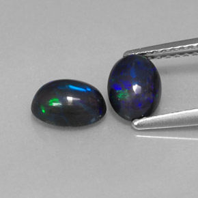 1.10 ct Multicolor Chocolate Opal Gemstone, Chocolate Opal Gem in Oval Cabochon Shape for Sale.