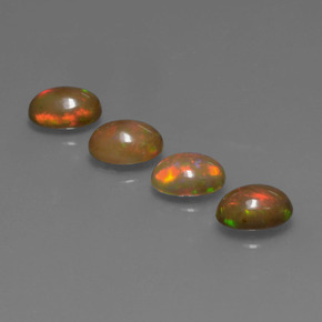 2.01 ct Multicolor Chocolate Opal Stone, Natural Chocolate Opal in Oval Cabochon Shape for Sale