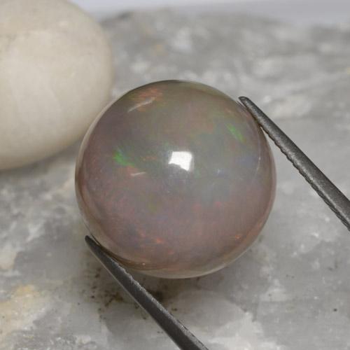 11.31 ct Multicolor Chocolate Opal Stone, Natural Chocolate Opal in Round Cabochon Shape for Sale