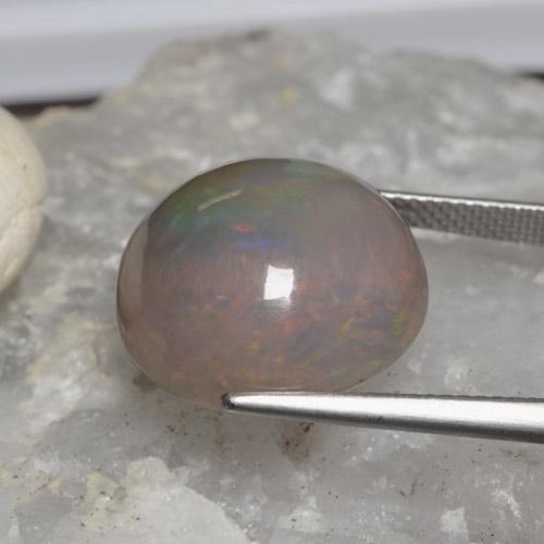 Chocolate Opal Gemstone in 16.2 mm Size for Sale, Chocolate Opal Stone in Multicolor Color