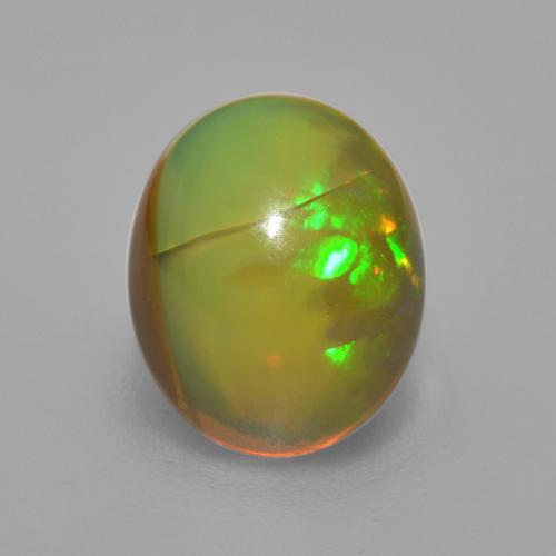 2.95 ct Multicolor Chocolate Opal Gemstone, Chocolate Opal Gem in Oval Cabochon Shape for Sale.