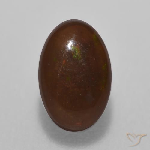 0.44 ct Oval Chocolate Opal, 6 x 4 mm From Ethiopia, Photo A
