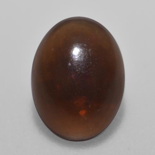 Opale cioccolato marrone taglio ovale da 0,68 ct dall'Etiopia, dimensione 8 x 6mm, pietra preziosa naturale non trattati , purezza Translucent, Opale cioccolato Ovale cabochon da 1 pz, durezza Mohs di 5,5 - 6,5, Photo A