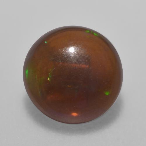 0.47 ct Multicolor Chocolate Opal Stone, Natural Chocolate Opal in Round Cabochon Shape for Sale
