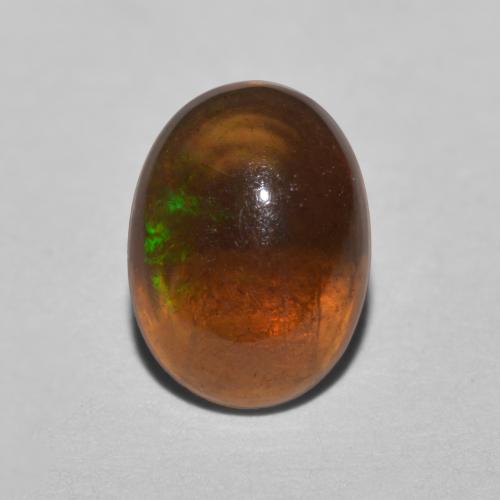 0.57 ct Multicolor Chocolate Opal Stone, Natural Chocolate Opal in Oval Cabochon Shape for Sale