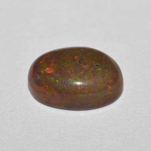 Chocolate Opal Gemstone in 8 x 6 mm (calibrated) Size for Sale, Chocolate Opal Stone in Multicolor Color