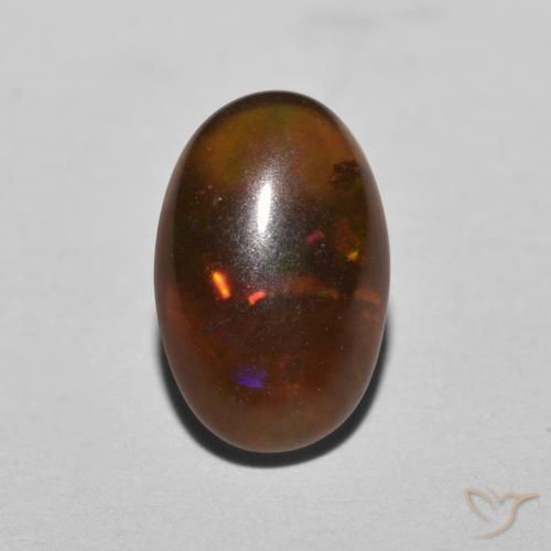 0.8 ct Oval Chocolate Opal, 9.5 x 6.2 mm From Ethiopia, Photo A