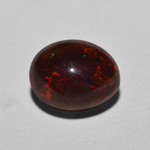 Multicolor Ópalo Chocolate Gema - 1ct Cabujón Óvalo (ID: 573117)
