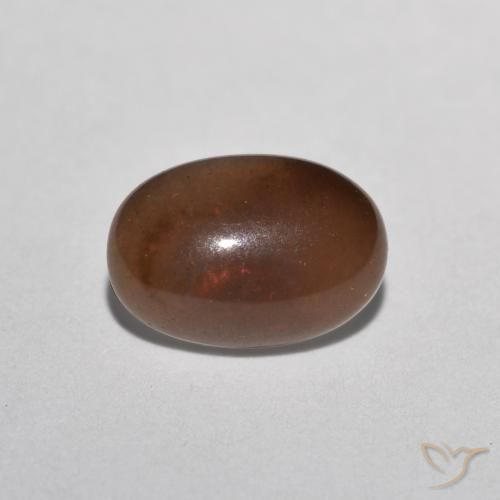 0.49 ct Multicolor Chocolate Opal Stone, Natural Chocolate Opal in Oval Cabochon Shape for Sale