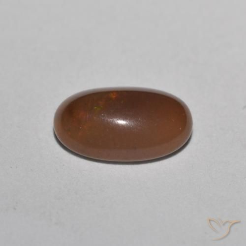 Chocolate Opal Gemstone in 7.4 x 5.2 mm Size for Sale, Chocolate Opal Stone in Multicolor Color