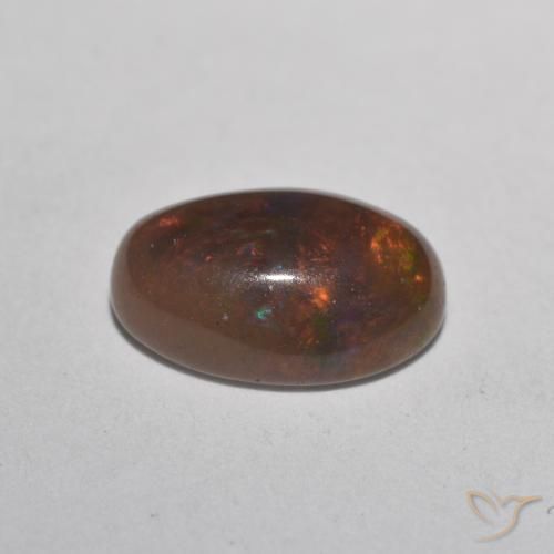 Chocolate Opal Gemstone in 9 x 6 mm (calibrated) Size for Sale, Chocolate Opal Stone in Multicolor Color
