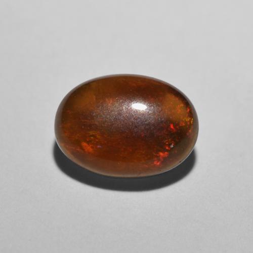 0.28 ct Multicolor Chocolate Opal Stone, Natural Chocolate Opal in Oval Cabochon Shape for Sale