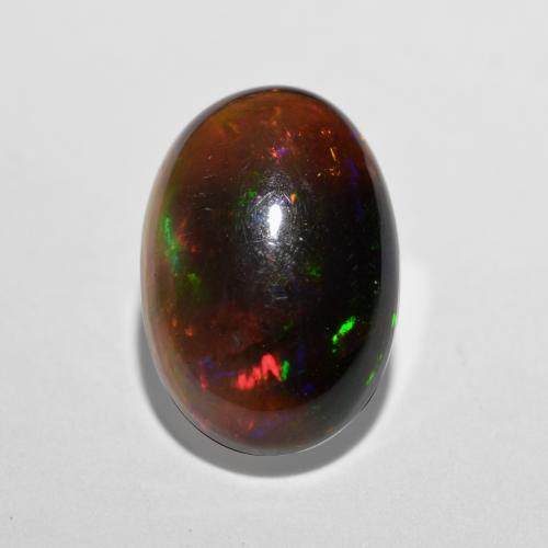 1.09 ct Multicolor Chocolate Opal Stone, Natural Chocolate Opal in Oval Cabochon Shape for Sale