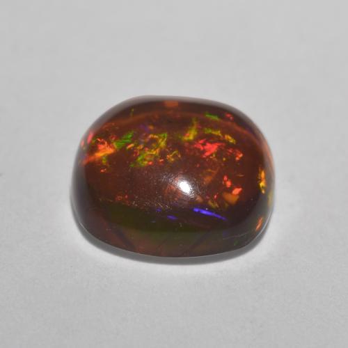 0.77 ct Multicolor Chocolate Opal Stone, Natural Chocolate Opal in Cushion Cabochon Shape for Sale