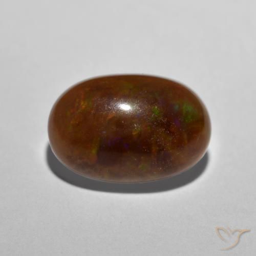 1.17 ct Multicolor Chocolate Opal Stone, Natural Chocolate Opal in Oval Cabochon Shape for Sale