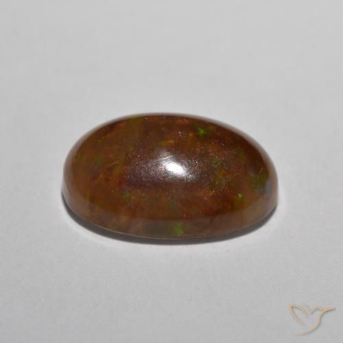 Chocolate Opal Gemstone in 9.9 x 6.7 mm Size for Sale, Chocolate Opal Stone in Multicolor Color