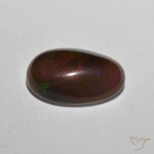 Chocolate Opal Gemstone in 8.5 x 6 mm Size for Sale, Chocolate Opal Stone in Multicolor Color