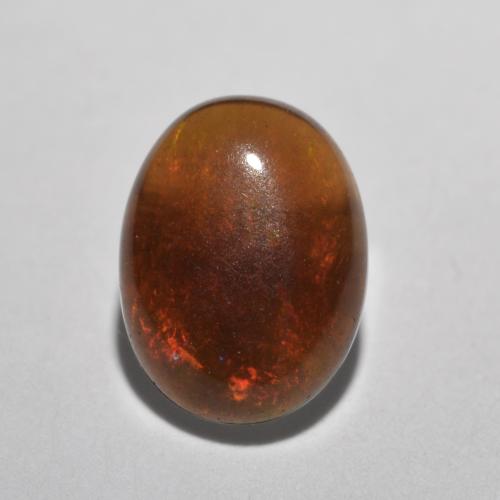 Multicolor Chocolate Opal Gem - 0.7ct Oval Cabochon (ID: 573444)