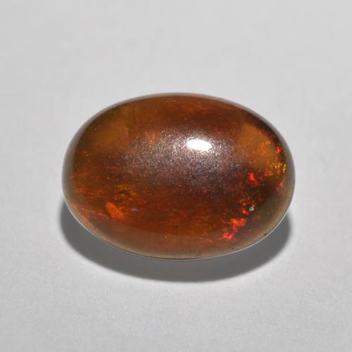 0.68 ct Multicolor Chocolate Opal Stone, Natural Chocolate Opal in Oval Cabochon Shape for Sale