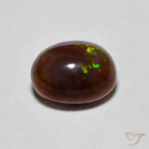 0.8 ct Oval Chocolate Opal, 8.1 x 6.1 mm From Ethiopia, Photo A
