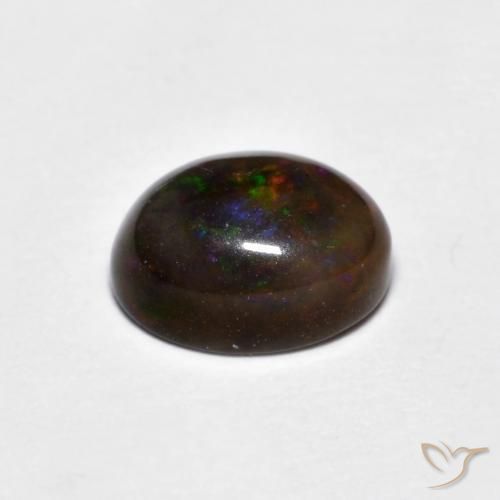 Chocolate Opal Gemstone in 8 x 6 mm (calibrated) Size for Sale, Chocolate Opal Stone in Multicolor Color