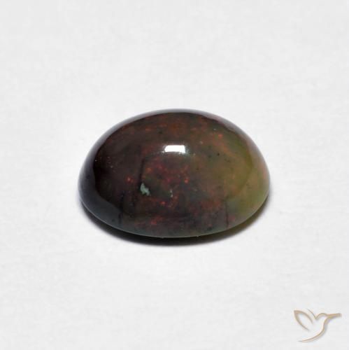 Chocolate Opal Gemstone in 8 x 6 mm (calibrated) Size for Sale, Chocolate Opal Stone in Multicolor Color