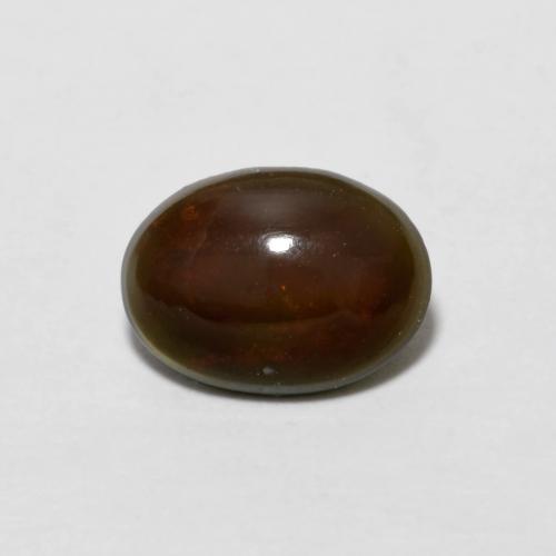 7,8 x 5,8mm Opale cioccolato marrone Ovale cabochon dall'Etiopia, peso di 0,59 ct, pietra preziosa naturale non trattati in purezza Opaque, Opale cioccolato 1pz - il colore è Cannella Brown, durezza Mohs di 5,5 - 6,5, Photo A