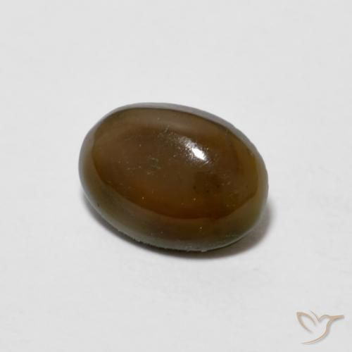 0.47 ct Brown Chocolate Opal Stone, Natural Chocolate Opal in Oval Cabochon Shape for Sale