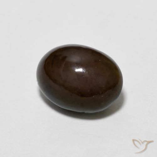 0.78 ct Brown Chocolate Opal Stone, Natural Chocolate Opal in Oval Cabochon Shape for Sale