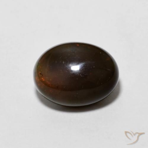 0.9 ct Oval Chocolate Opal, 8.1 x 6.2 mm From Ethiopia, Photo A