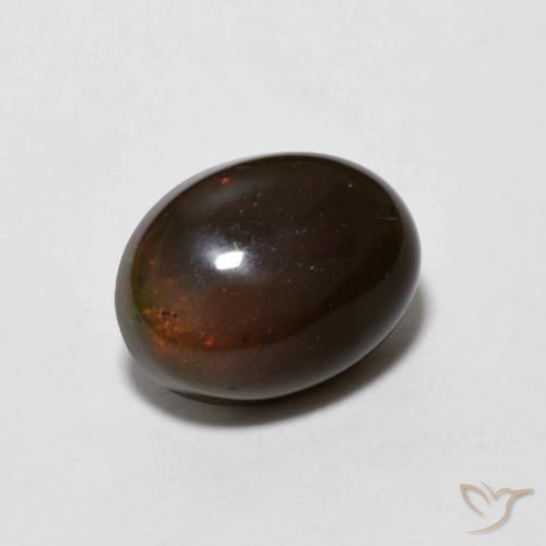 0.90 ct Brown Chocolate Opal Stone, Natural Chocolate Opal in Oval Cabochon Shape for Sale