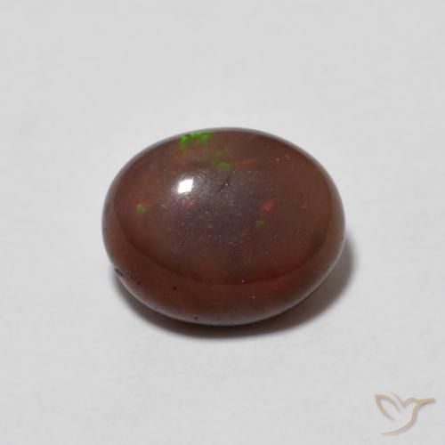 0.65 ct Oval Chocolate Opal, 7.5 x 6.2 mm From Ethiopia, Photo A