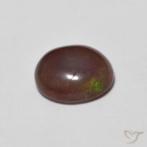Chocolate Opal Gemstone in 7.5 x 6.2 mm Size for Sale, Chocolate Opal Stone in Multicolor Color