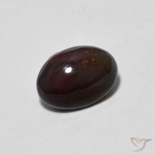 0.42 ct Multicolor Chocolate Opal Stone, Natural Chocolate Opal in Oval Cabochon Shape for Sale
