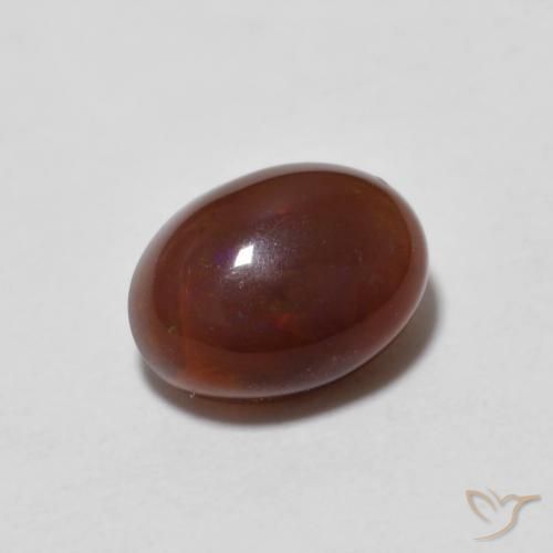 0.81 ct Multicolor Chocolate Opal Stone, Natural Chocolate Opal in Oval Cabochon Shape for Sale