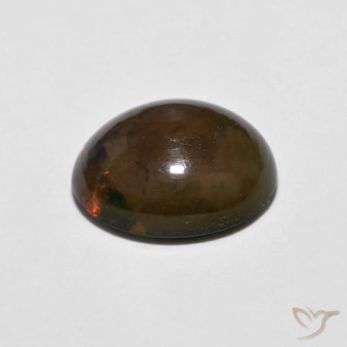 Chocolate Opal Gemstone in 9 x 7 mm (calibrated) Size for Sale, Chocolate Opal Stone in Multicolor Color