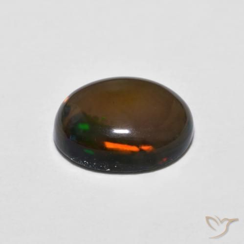 Chocolate Opal Gemstone in 8 x 6 mm (calibrated) Size for Sale, Chocolate Opal Stone in Multicolor Color