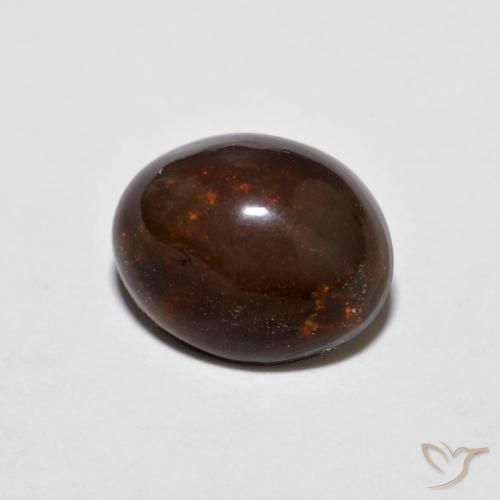 1.18 ct Multicolor Chocolate Opal Stone, Natural Chocolate Opal in Oval Cabochon Shape for Sale