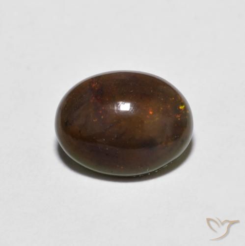0.71 ct Oval Chocolate Opal, 7.9 x 6.1 mm From Ethiopia, Photo A