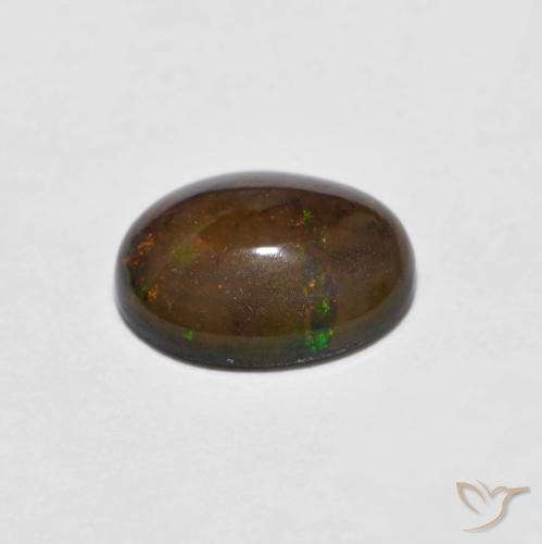 Chocolate Opal Gemstone in 8 x 6 mm (calibrated) Size for Sale, Chocolate Opal Stone in Multicolor Color