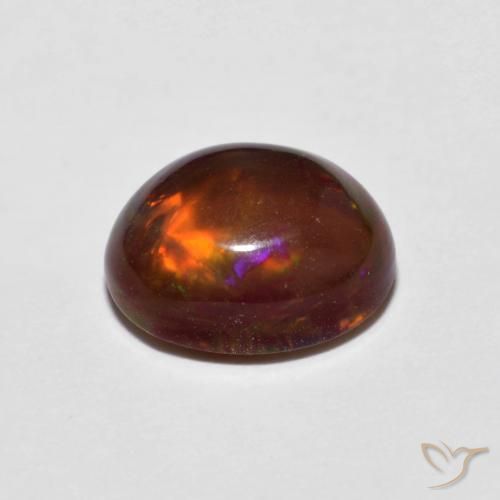 Chocolate Opal Gemstone in 9 x 7 mm (calibrated) Size for Sale, Chocolate Opal Stone in Multicolor Color