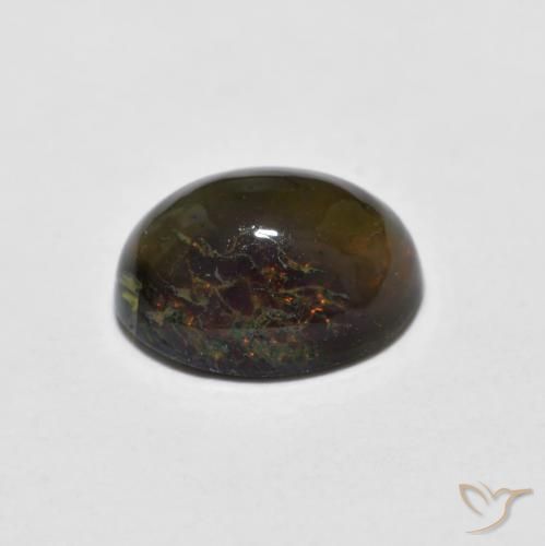 Chocolate Opal Gemstone in 8 x 6 mm (calibrated) Size for Sale, Chocolate Opal Stone in Multicolor Color