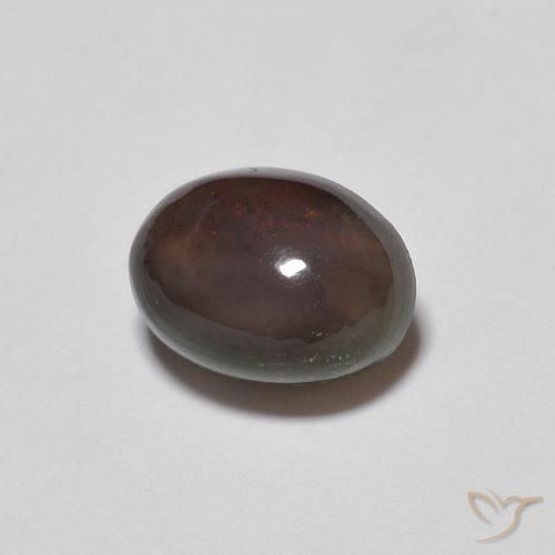 0.64 ct Multicolor Chocolate Opal Stone, Natural Chocolate Opal in Oval Cabochon Shape for Sale